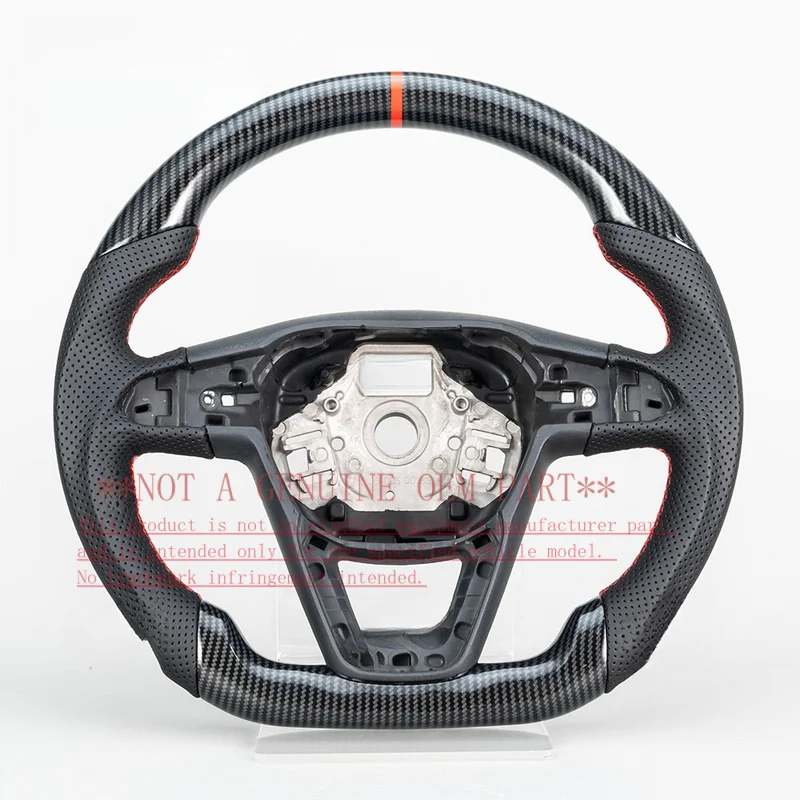 For Seat Steering Wheel Horn Cover Cupra Wood Grain Carbon Fiber Horn Shell Decorative Cover