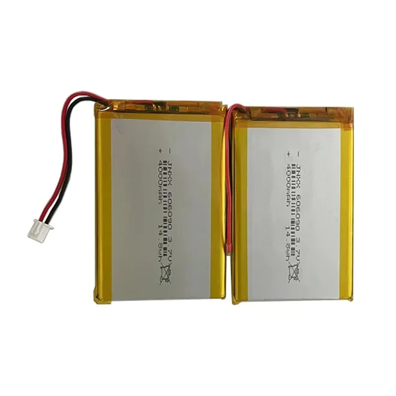 606090   Baterai Isi Ulang Polimer Lithium Sel 3.7V 4000MAh untuk Powerbank Power Bank Tablet PC Robot Kipas LED GPS PSP DVD Mainan