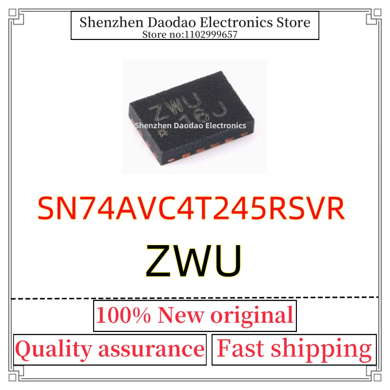 

10Pcs SN74AVC4T245RSVR silk screen ZWU QFN-16 package logic converter chip IC new original