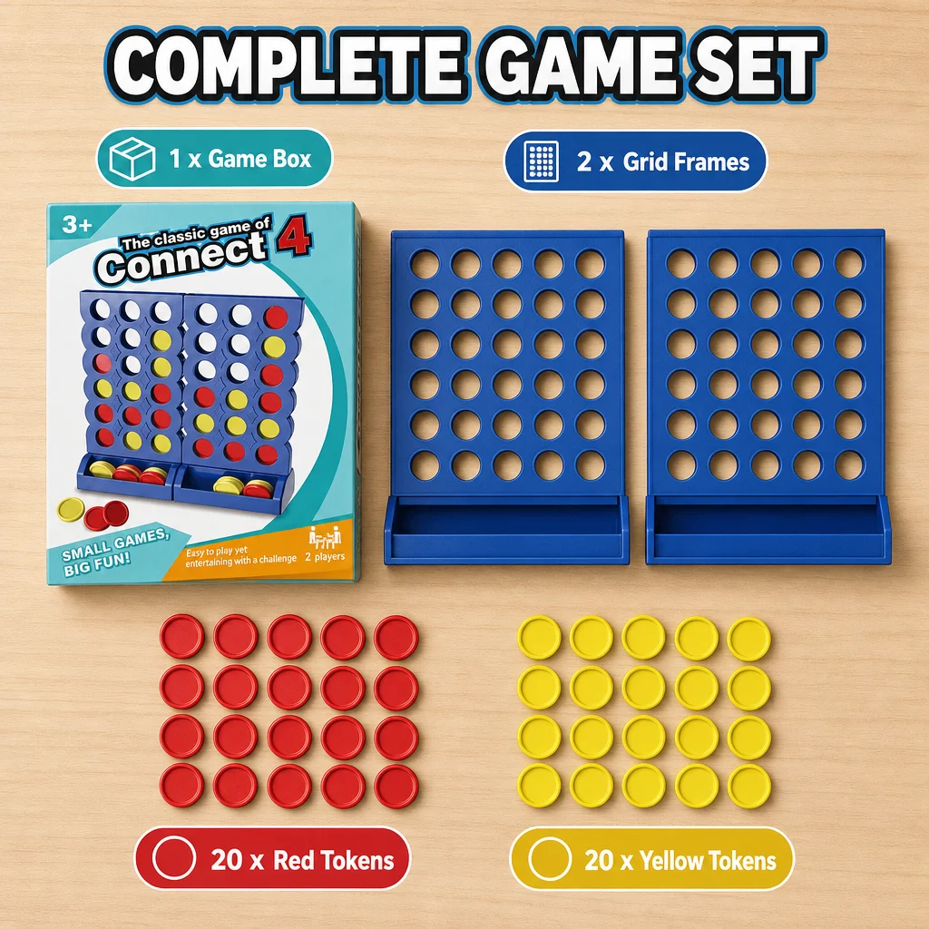 Juego Clásico Connect 4, Cuatr - Board Game For 3 Players reseña y precio