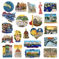 Europe Italy Sicilia Pisa Venezia Cenova Etc. 3D Fridge Magnets Tourism Souvenir Refrigerator Magnets Sticker Collectio Articles