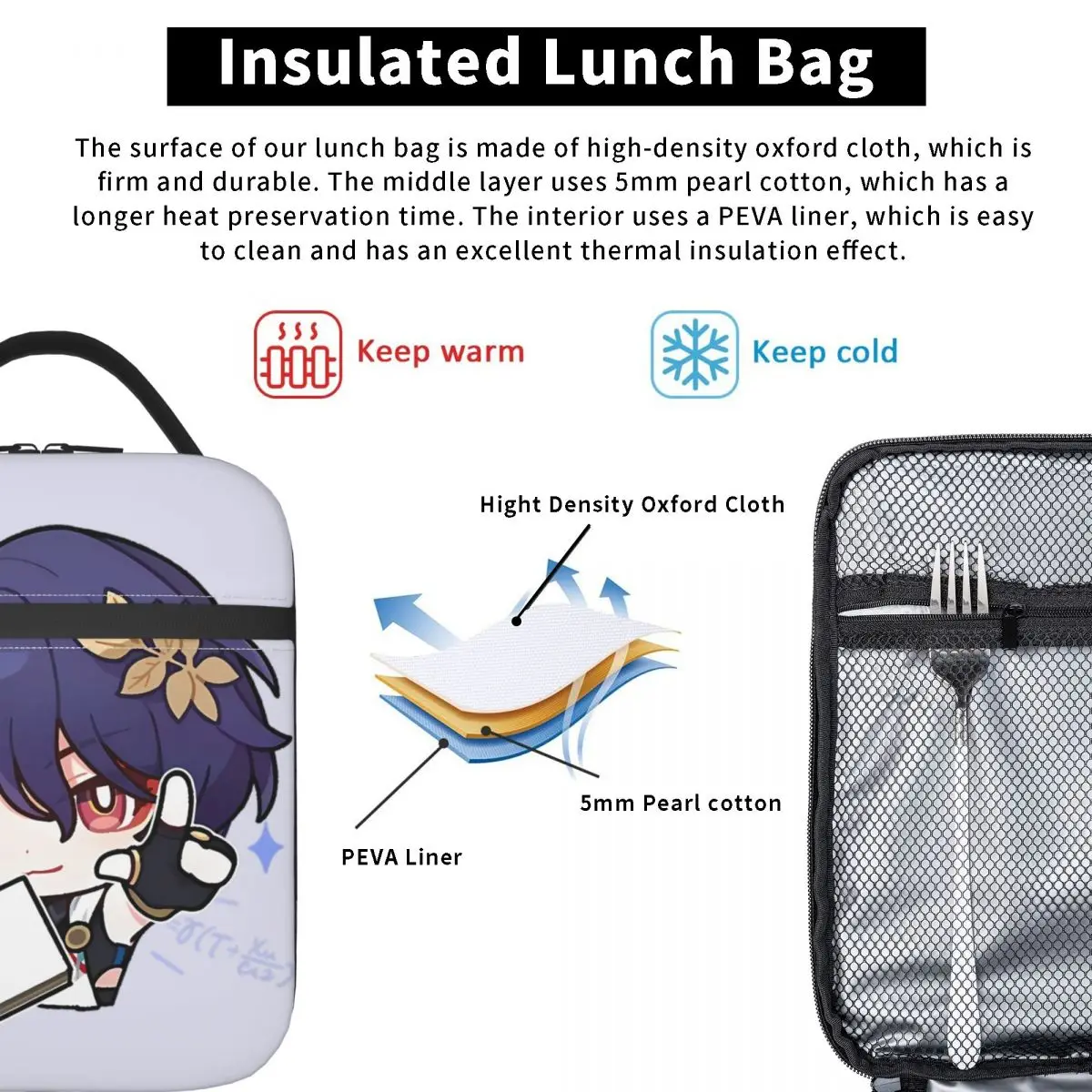 لعبة نجوم القضبان حقيبة الغداء Kawaii صندوق الغداء للطفل مدرسة حقيبة للحفاظ على البرودة المحمولة مقاوم للماء مخصص حمل أكياس الغذاء