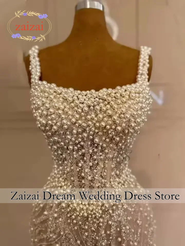 Customized High Quality Prom Dresses Formal Beading Pearl Long Dresses Wedding Party Vestidos De Fiesta