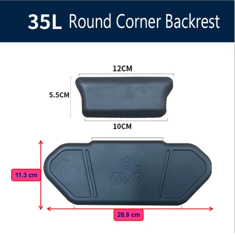 

Motorcycle Passenger Backrest Back Pad Universal Self-adhesive Shockproof Rear Square Round Top Case Box Luggage Cushion Pad