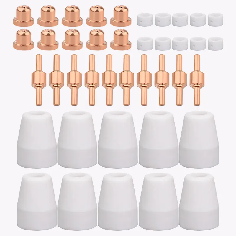 PT31 PT-31 LG40 Plasma Cutter Electrode Tips Cup Extended Consumables Kit For PT-31 CUT40 HYC45D HYC50D CUT50 PLC50D HYC410 Cap