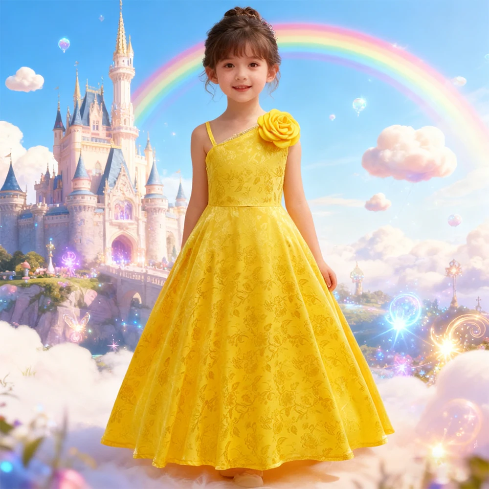 

Flower Dress Evening Gown Girls Party Dresses Fashion Cartoon Rabbit Police Cosplay Costumes Children's Clothing Birthday Dress