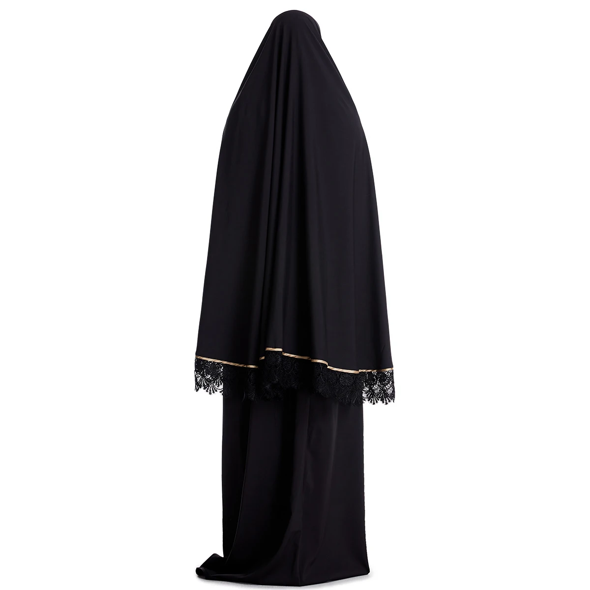 Muslim Women Burqa Dress Two-piece Suit Ethnic Lady Hijab Abaya Suit Ramadan Eid Prayer Garment