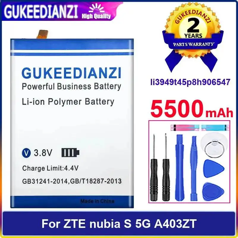 

Mobile Phone Battery 5500Mah Li3949t45p8h906547 Reliable Replacement For Zte Nubia S 5G A403ZT High Compatibility
