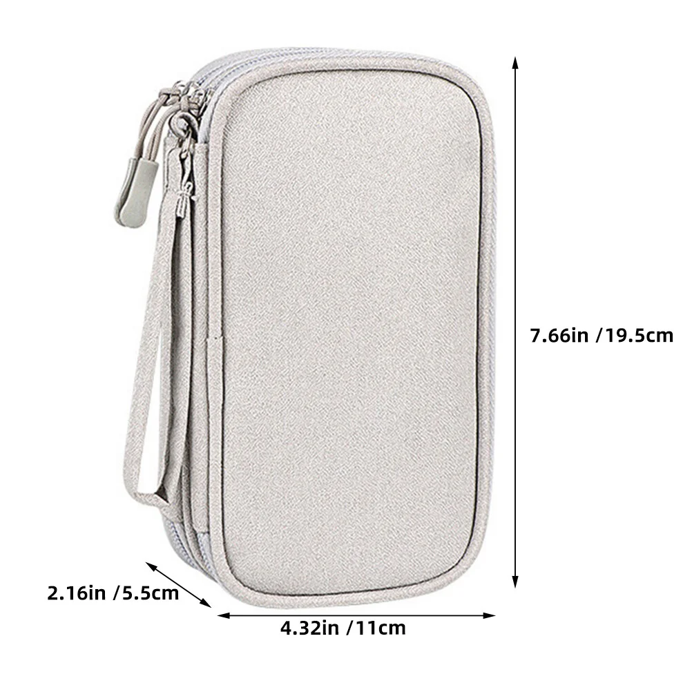 Digital Accessory Kit Earphone Bag for Travel Organizer Cell Wireless Oxford Cloth Tech Storage Pouch Electronic Case