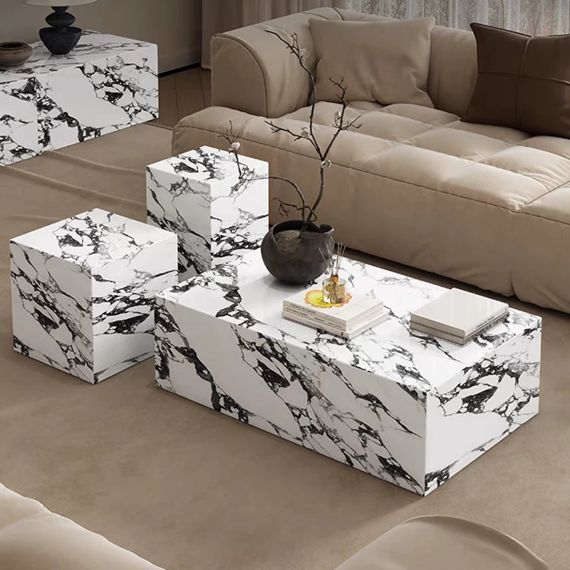 Promotion Influencer Style Extravagant Stone Coffee Table Luxury Marble Tea Table Modern Living Room Coffee Table