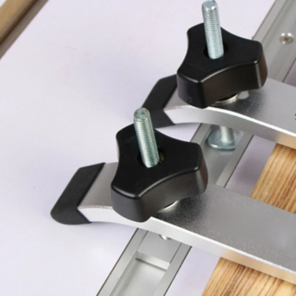 T Slot Bolts T-Track Bolts Knobs Kits น้ําหนักเบาพลาสติกโลหะเงิน/สีดําเครื่องมือไม้ Jigs และติดตั้ง