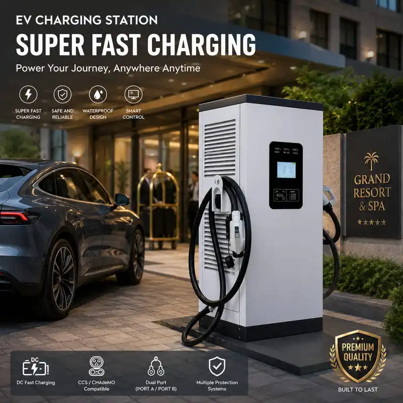 Dual Gun DC Charging Station 120KW 320KW CCS2  Customized Solution Real Time Data IP54 Protection