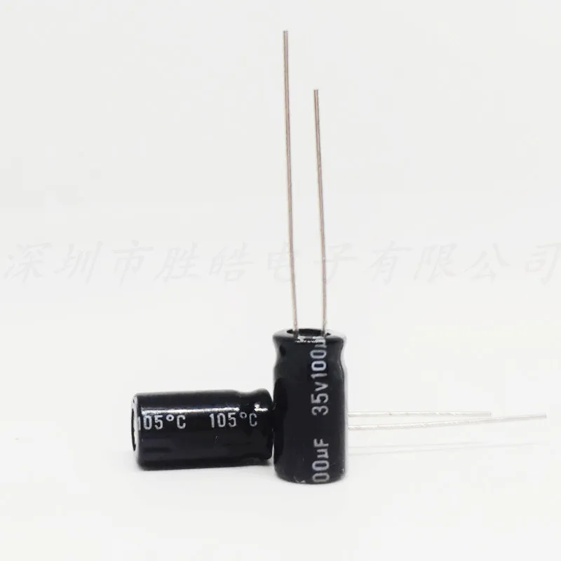 

（10-100PCS) 35V100UF Volume:10x12.5mm Aluminum Electrolytic Capacitor 35V100uF High Quality