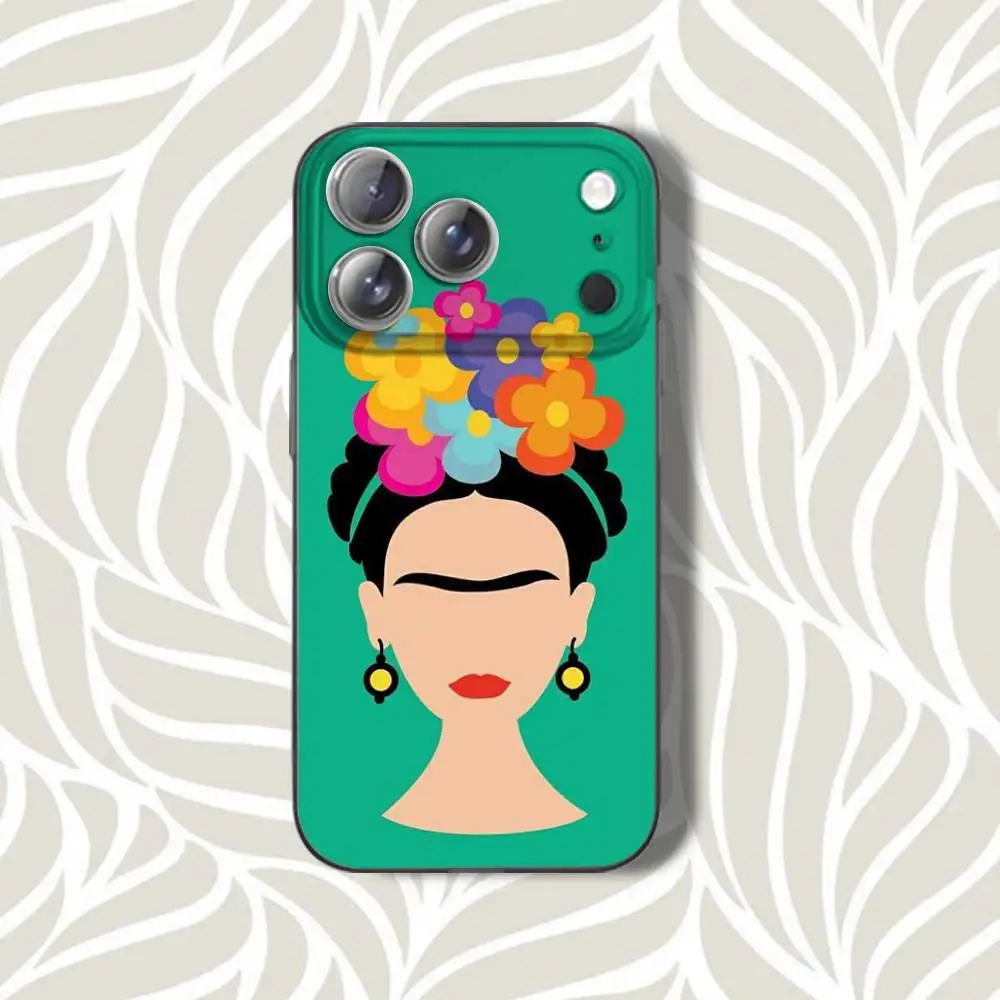 Art F-FridaS K-Kahlo-E Phone Case For iPhone 15,12,11,14,13,17,16,Plus,Air,Pro,Max,E,Mini for Magsafe Magnetic Frosted Grey