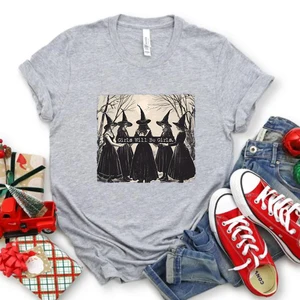 Vintage Witchy Vibes Graphic T-Shirt para Mulheres, Serão Meninas, Bruxa Camisas, Engraçado Tees, Roupas de Halloween 8 principais vendas blusa bruxaria - №1