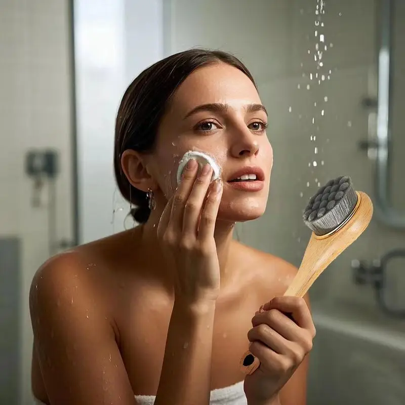 1. แปรงทําความสะอาดผิวหน้า Cat Paw ขนนุ่ม คู่มือลึก - คลีนซิ่งที่จําเป็น! ขจัดสิวหัวดําอย่างอ่อนโยน ปรับรูขุมขนได้