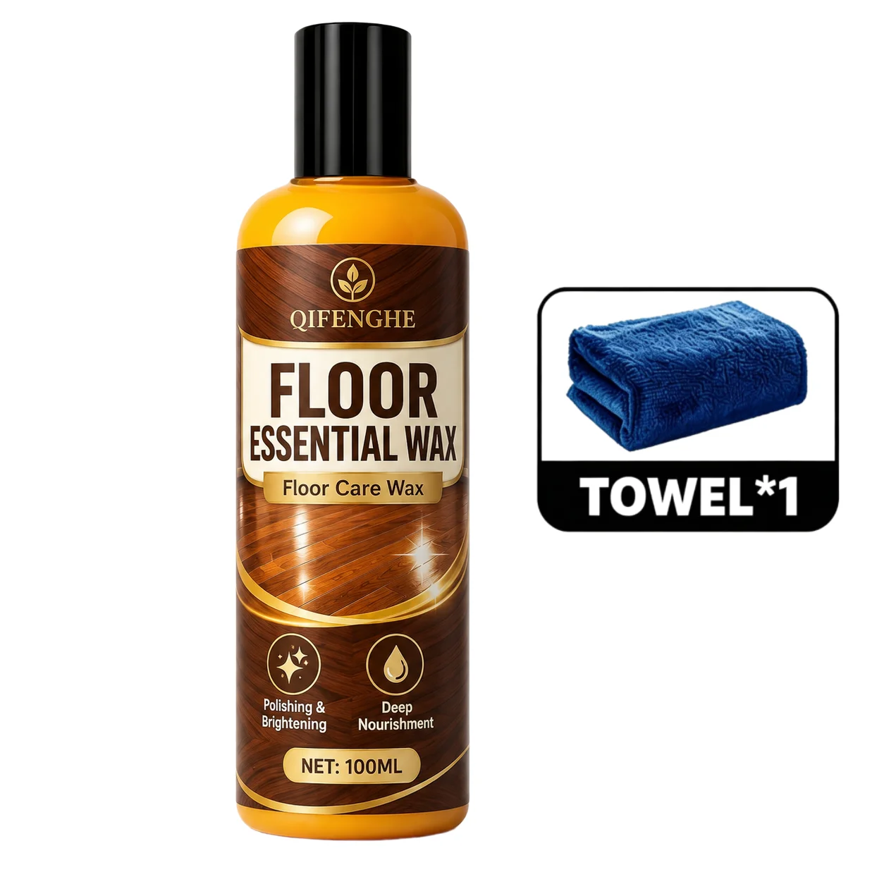 Professional Wood Polishing Compound, High Shine Restoration Agent Anti-Dust Moisturizing Protector for Hardwood Floors Vintage