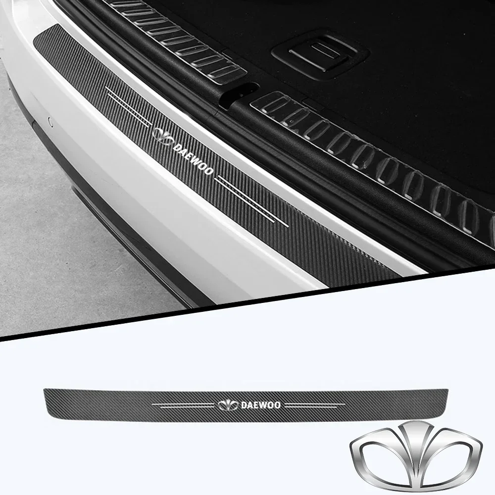 

1pc Car Trunk Tail Decorative Protective Plate Stickers for DAEWOO Adventra Aveo Damas Evanda Gentra Kalos Lacetti Lanos Nubira