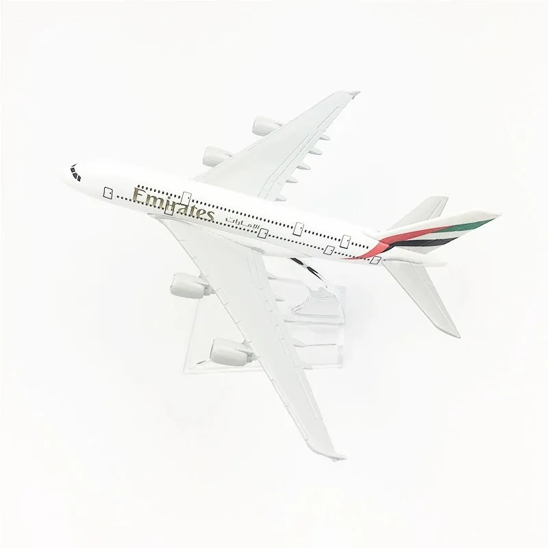 

Масштабная модель самолета A380 Air EXPO 2020 Emirates Airways, 16 см, металлическая, из сплава, с шасси, игрушечный самолет.