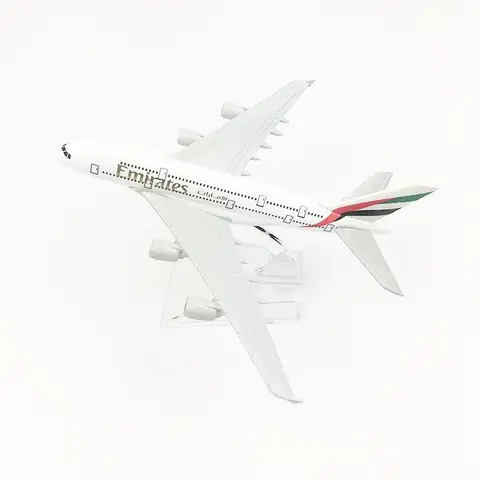 scale aircraft 16cm A380 Air EXPO 2020 Emirates Airways airplane toy metal Model Airway Alloy Diecast Planes with Landing Gear