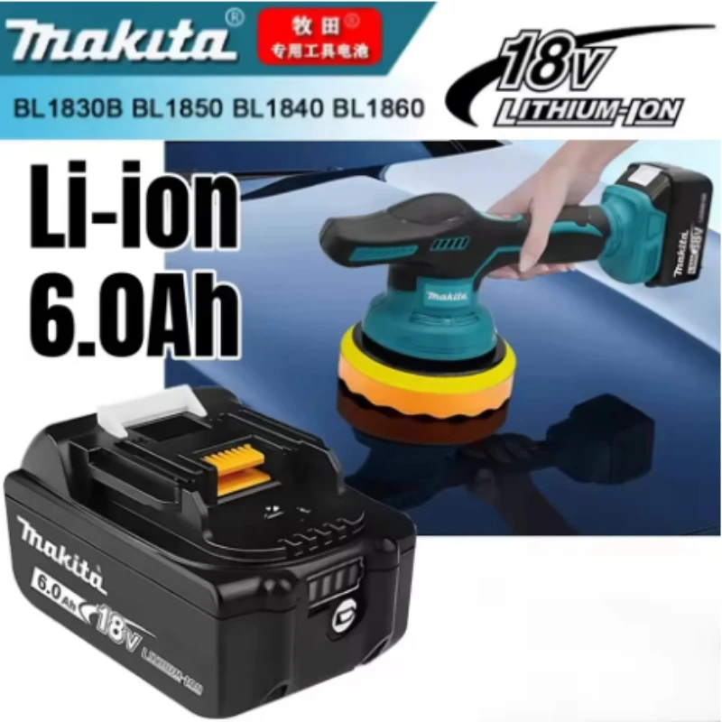 

Makita 18V LXT Lithium Battery 6.0Ah BL1860B Durable Replacement For Makita 18V Cordless Tools Wrench Grinder Saw Drill