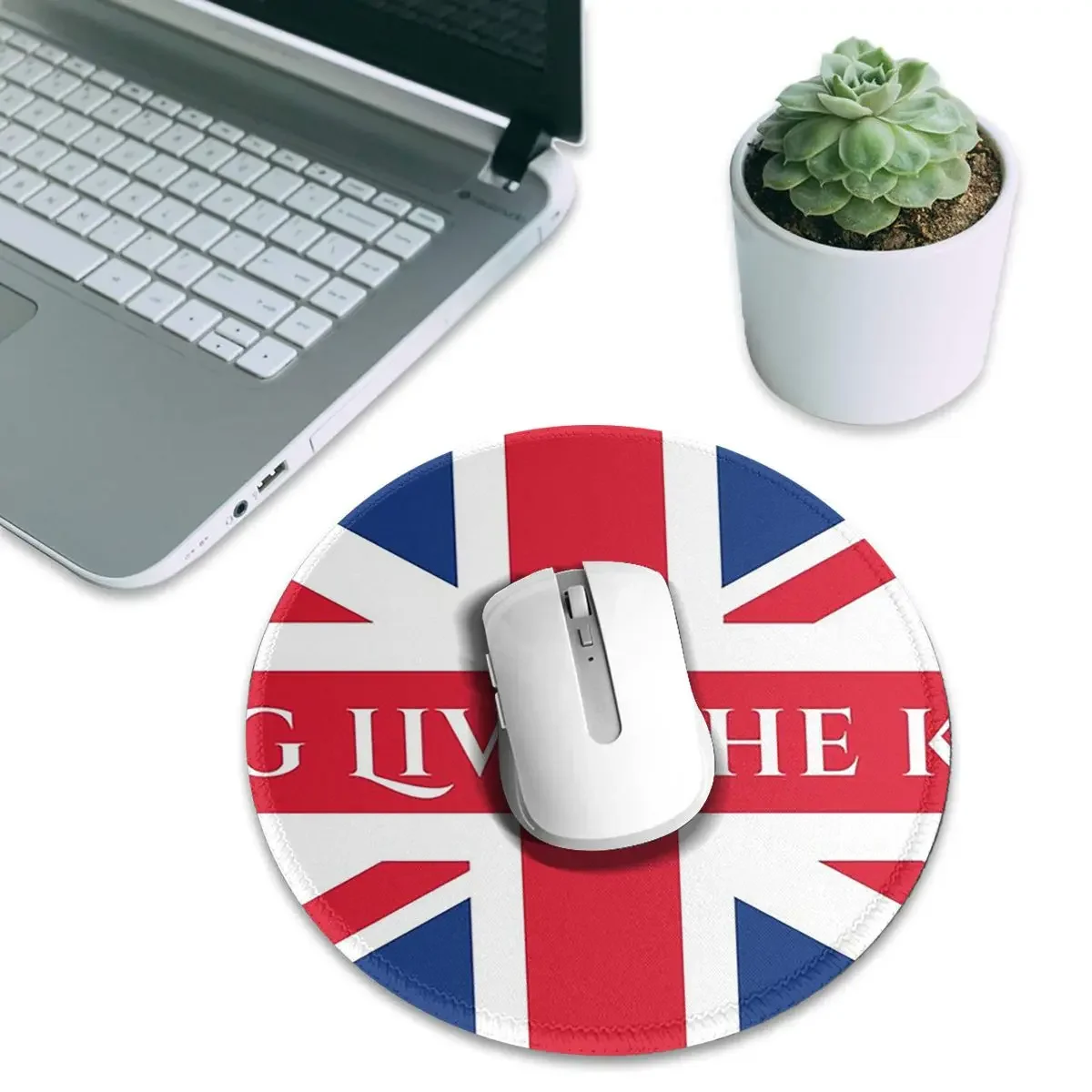 Union Jack Flag Of The UK United Kingdom British Round Mouse Pad Computer Keyboard Mouse Mat Gaming Laptop Desk Mat