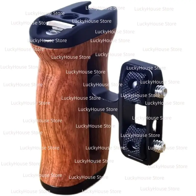 Camera Cage Wooden Side Handle, Hand Grip for DSLR & Mirrorless, Fit Z6II XT4 A7M4 A6400