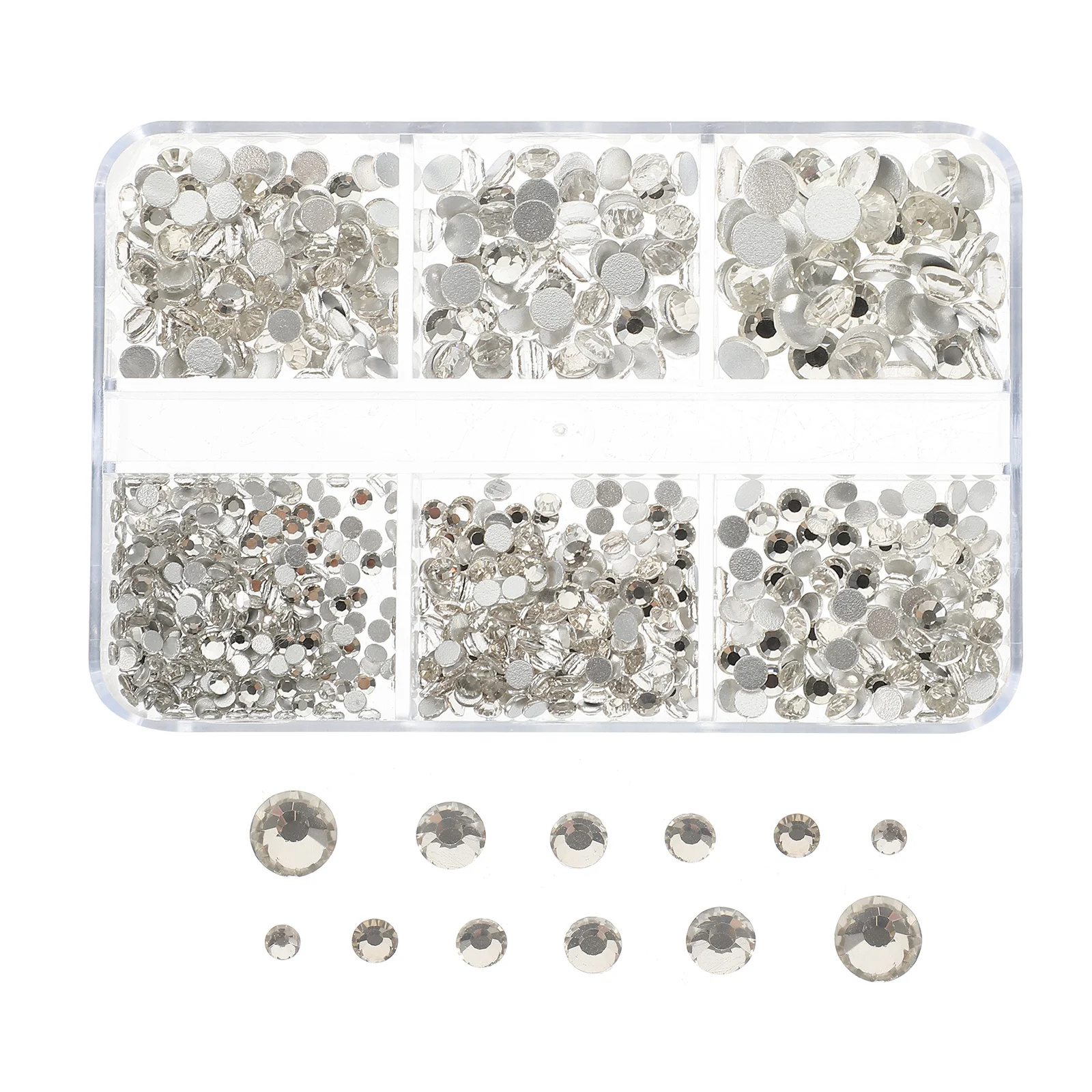 

1 Box Bling Nail Art Studs Shimmering Rhinestones for DIY Manicure Decorations Flat Back Charms for Crafts Smartphone Cases