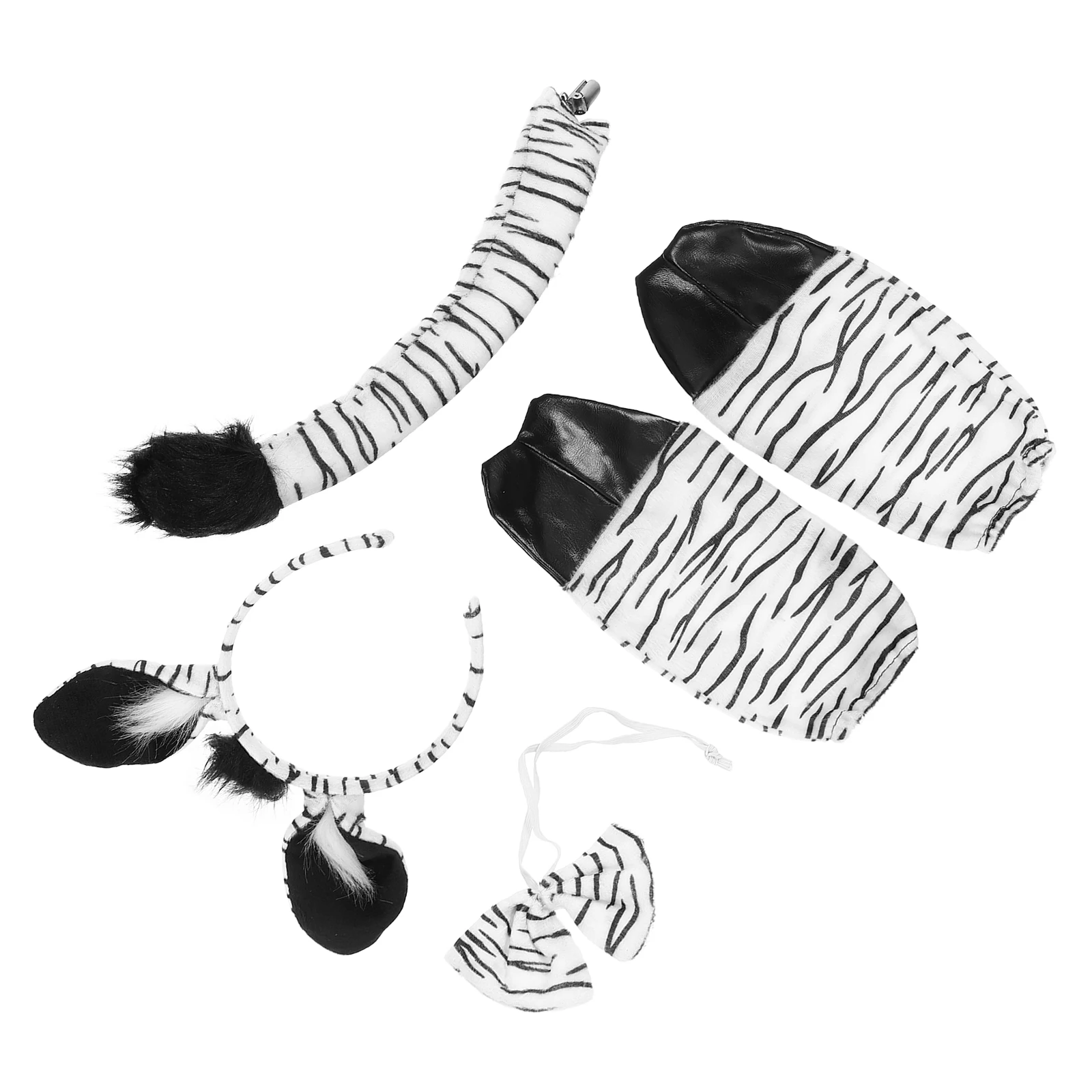 ชุดเครื่องประดับศีรษะม้าลาย ชุดคอสเพลย์สัตว์ สำหรับงานปาร์ตี้ธีมป่า ที่คาดผมหูสัตว์ อุปกรณ์ตกแต่ง ฮาโลวีน