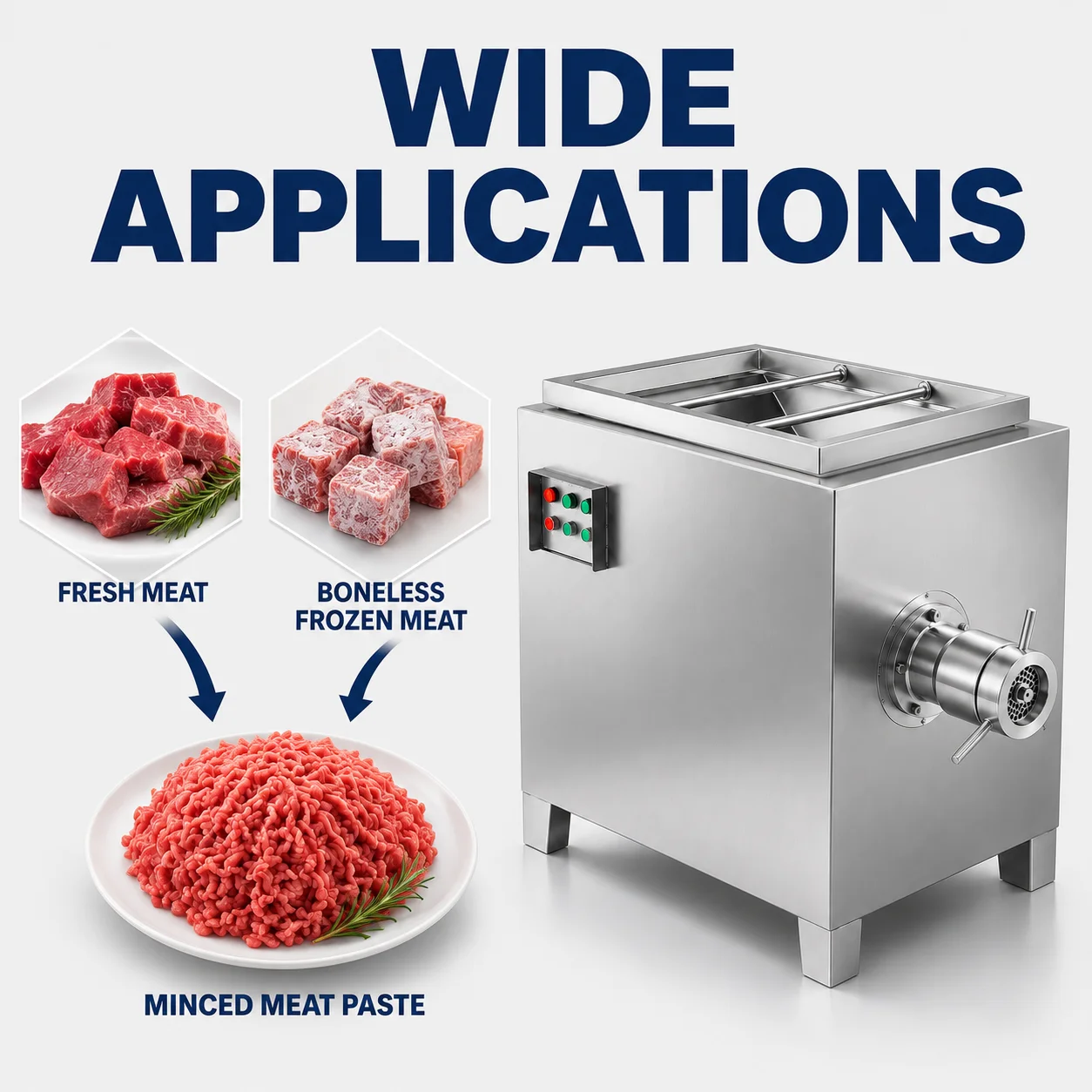 Beef Pork Chicken Etc. Fresh&Frozen Meat Grinder, Large-scale Frozen Meat Grinding Machine for Meat Processing Factory