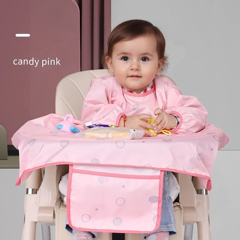 New Children's integrated sleeveless dining chair cover baby eating bib waterproof oil resistant quick drying baby cover apron
