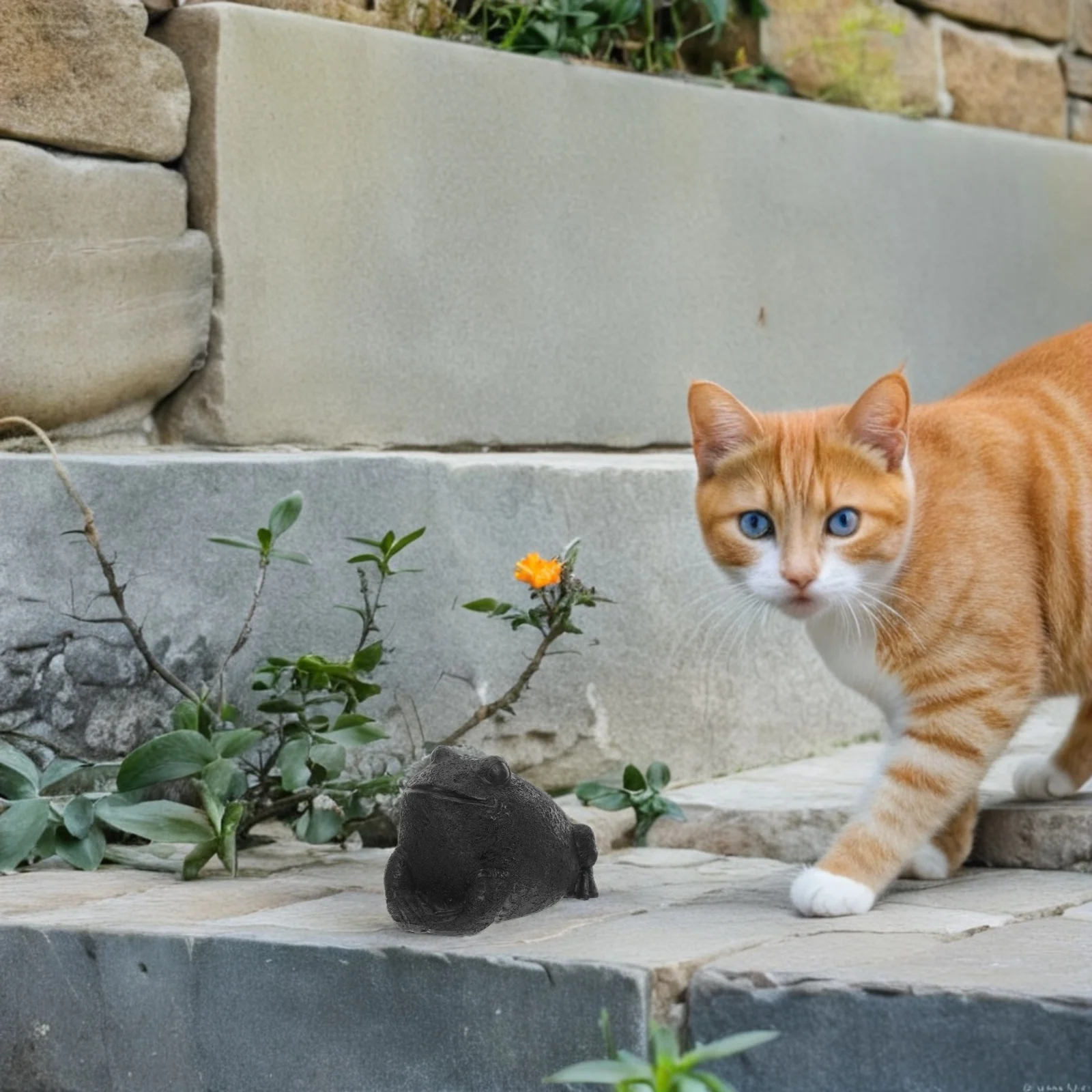 

Frog Shape Hidden Key Storage Box for Garden Decor - Waterproof Resin Outdoor Animal Statue for Lawn Ornaments with Rustic Stone