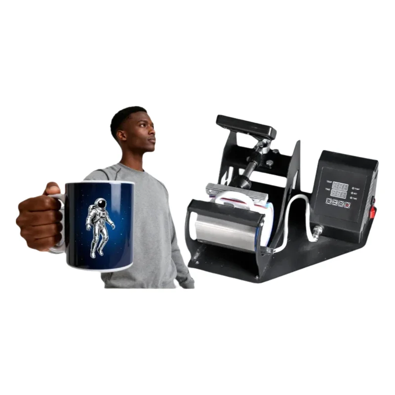 Multifunctional Dual-display Mug Heat Press Machine for Heat Transfer Printing Patterns Logos and Labels