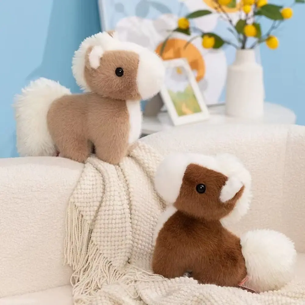 

Standing Simulation Pony Plush Toy Simulation Long-Haired Animal Horse Plush Doll Cute Soft Horse Stuffed Toy