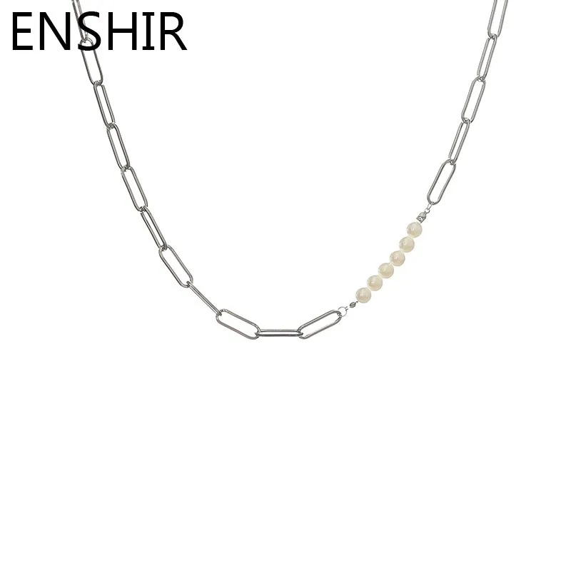 ENSHIR Stack Imitation Pearl Necklace for Women Hot Fashion Design Clavicle Chain collares Wholesale