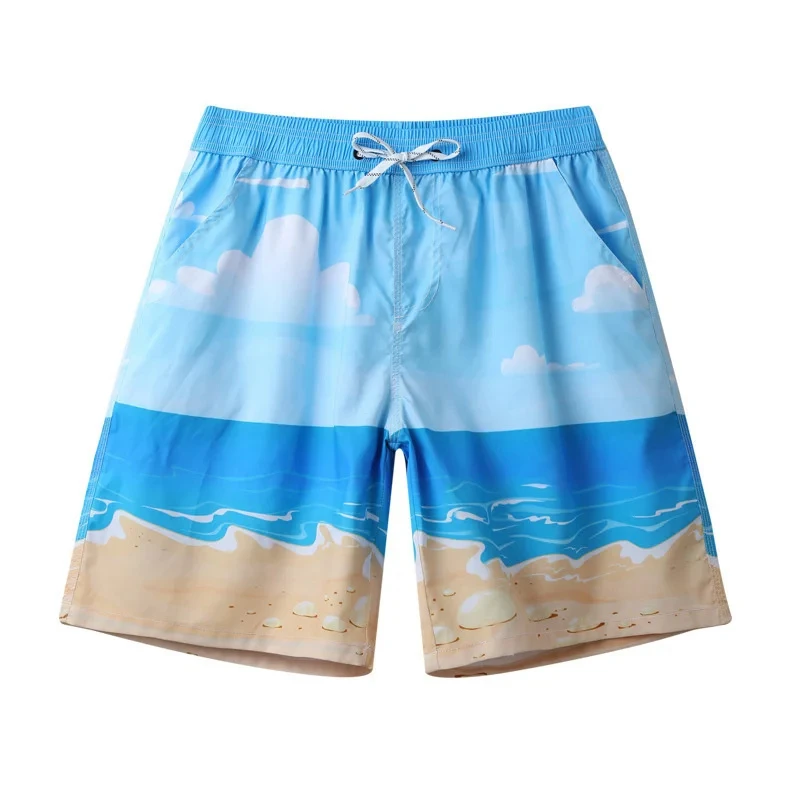 Hawaii Style 3d Printed Beach Short For Men Colorful Leaf Feather Shorts Street Casual Comfortable Oversized Short Trousers