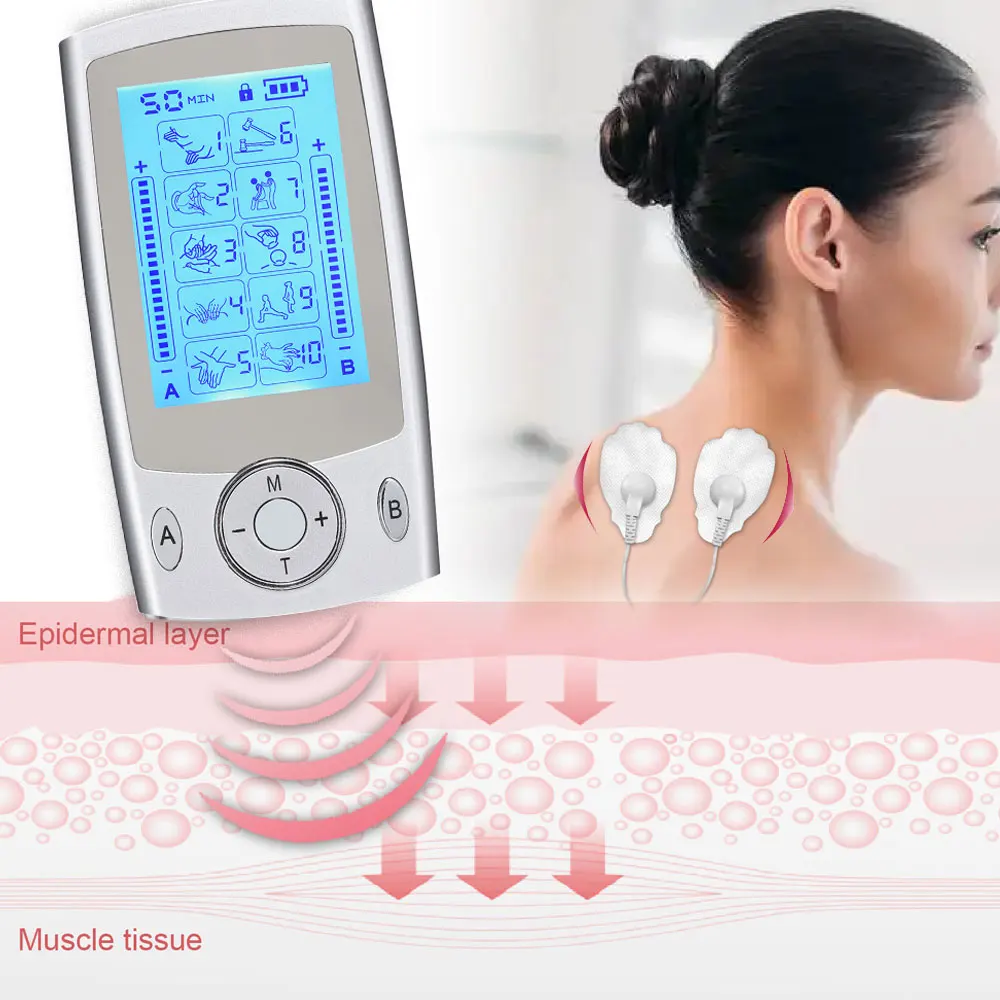 10-Mode Electric EMS Physiotherapy apparatus Tens Muscle Stimulator Acupuncture Body Massage Digital Therapy Fast Dropship