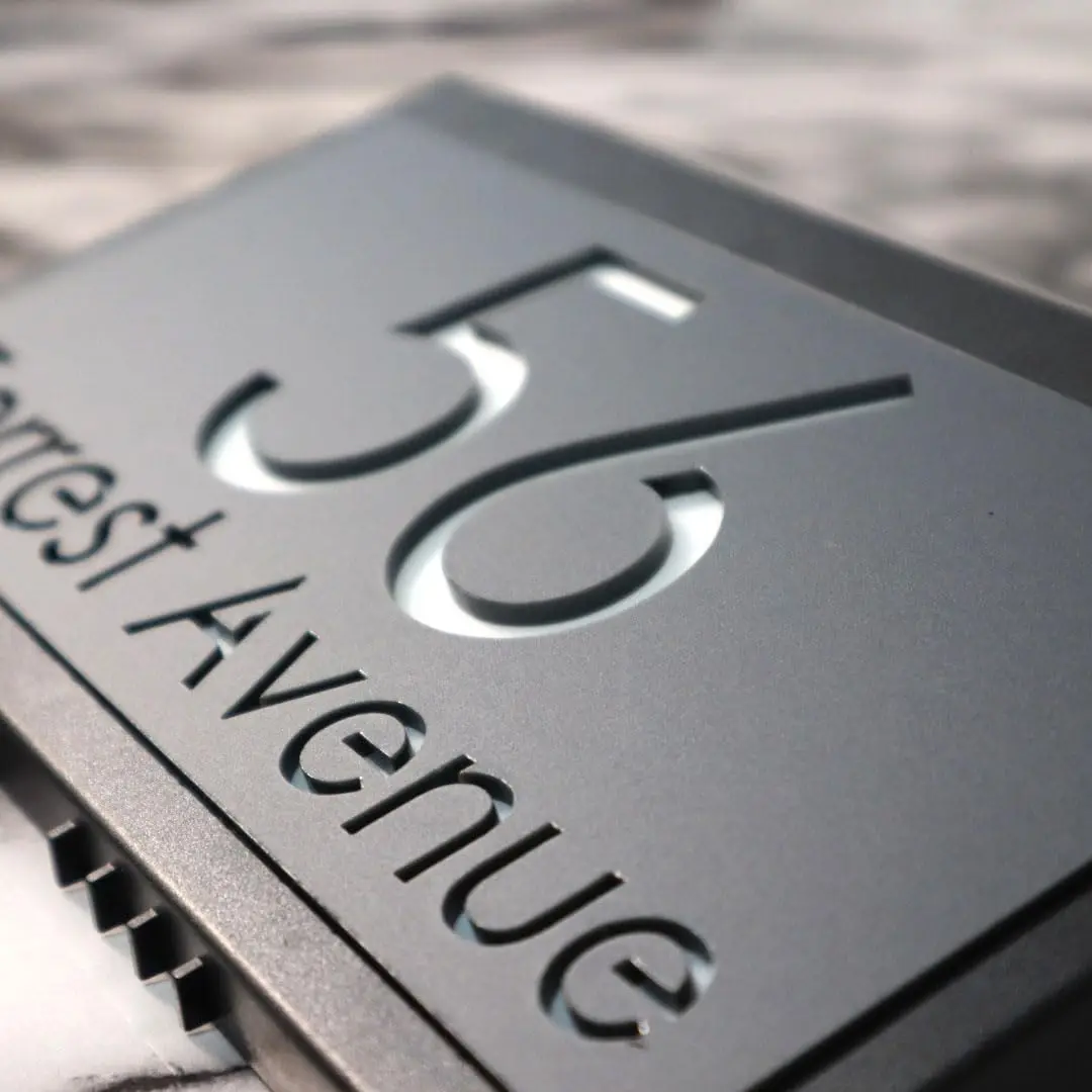 House Plaques With Back Lit Illuminated Numbers House Signs Door Number Wall House With Light Name Number Sign For Outside A4
