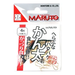 MARUTO Tai Jun Gold Fishing Hook 1-8 Size High Carbon Steel No Barb for Fishing Competition