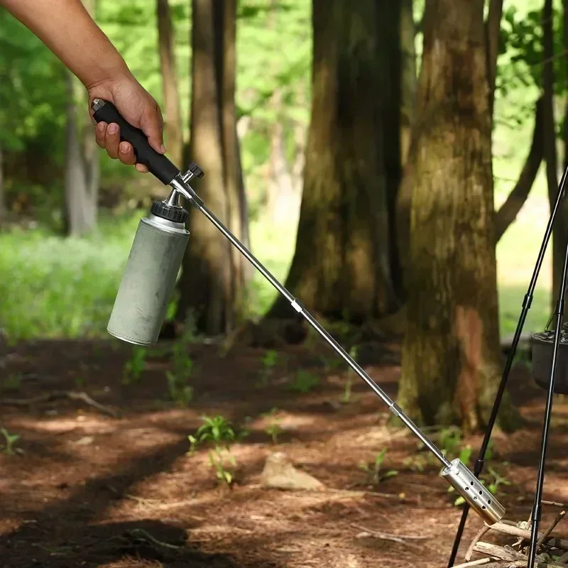 Herramienta de mano de longitud ajustable para exteriores, quemador de hierba para jardín, antorcha de Gas, lanzallamas multifunción, herramientas