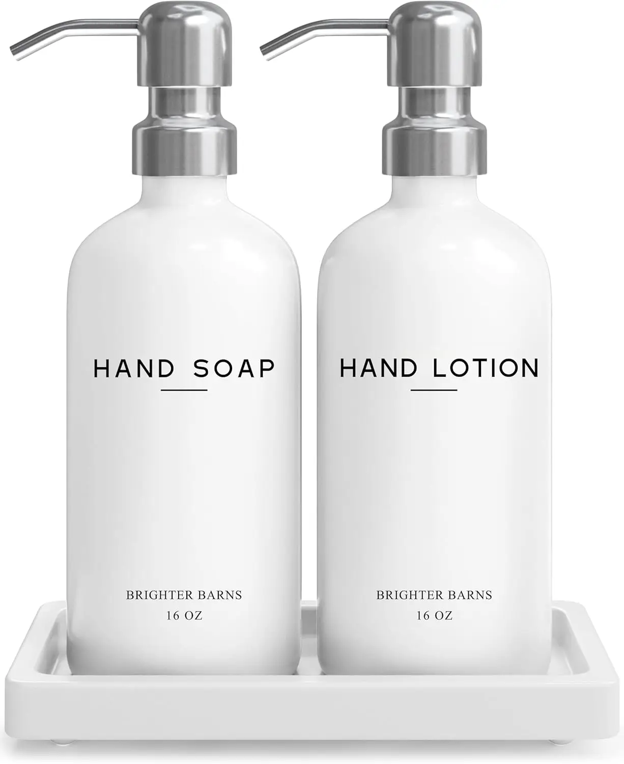 

Набор дозаторов для мыла из белого стекла с керамическим подносом — современные аксессуары для ванной комнаты для дома, отеля, спа-салона