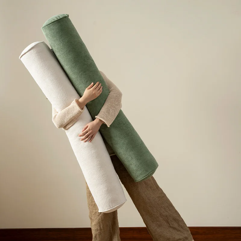 20x100cm Solid Color Long Bolster Pillow Cover Body Pillow Case For Side Sleeper Cylindrical Throw Cushion Cover