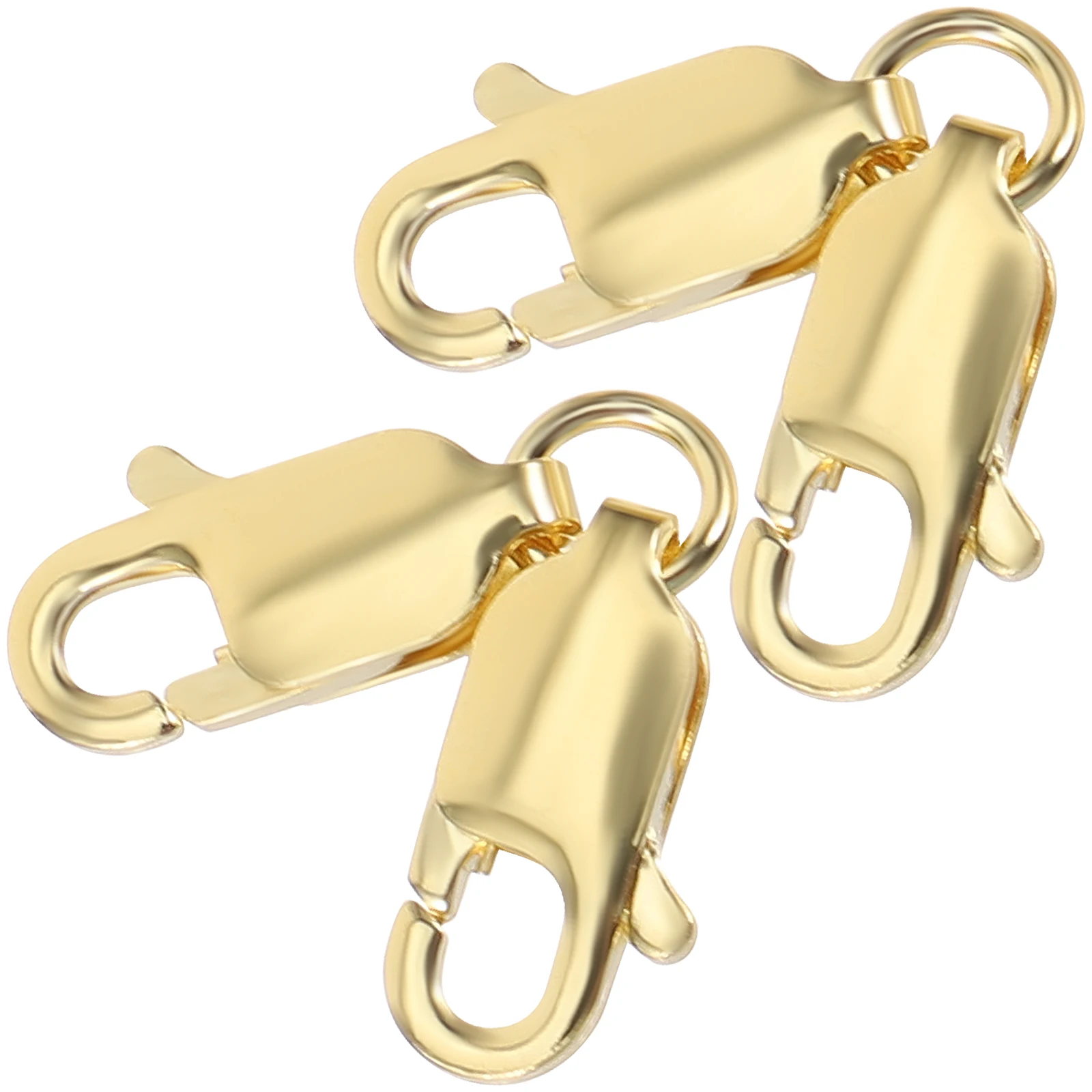 

2 Pcs Jewelry Making Clasp Gold Shrimp Buckle Accessories Clasps for Small Metal Lobster Claw Bracelet
