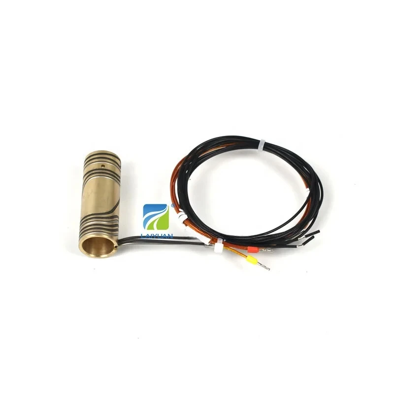 Laiyuan 220v 250w Hot Runner Brass Pipe Heater Pressed in Brass Coil Nozzle Heater With J  K Thermocouple