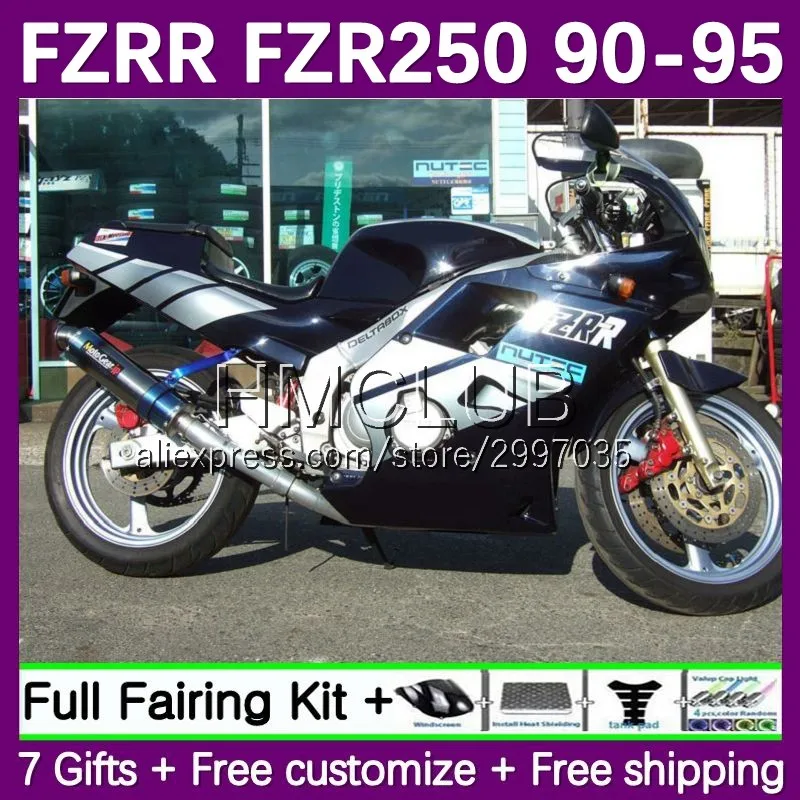 Fairing For YAMAHA FZR250R FZRR FZR 250 250R 152No.45 FZR250 90 91 92 93 94 95 FZRR250 1990 1991 992 1993 1994 1995 Silver black