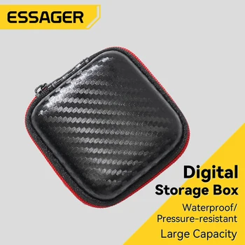 Essager-Mini sac pour écouteurs, chargeur numérique, sauna, sac de rangement pour téléphone, câble de données USB, disque USB, carte mémoire, évaluation transportant des poudres