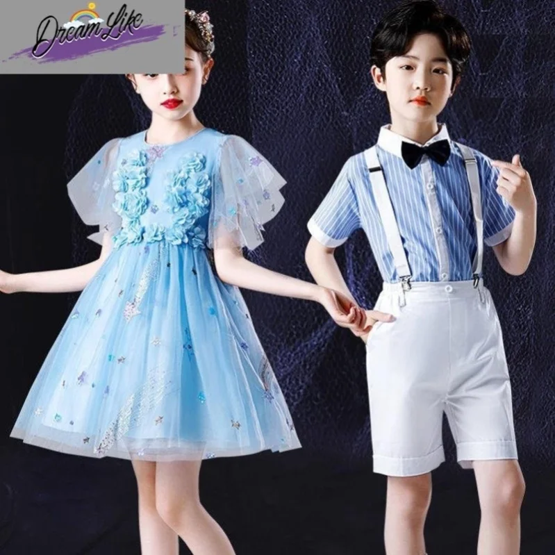 

Детские сценические костюмы, костюмы для хора, пышные юбки, наряды для мальчиков из детского сада, костюмы для учащихся начальной школы