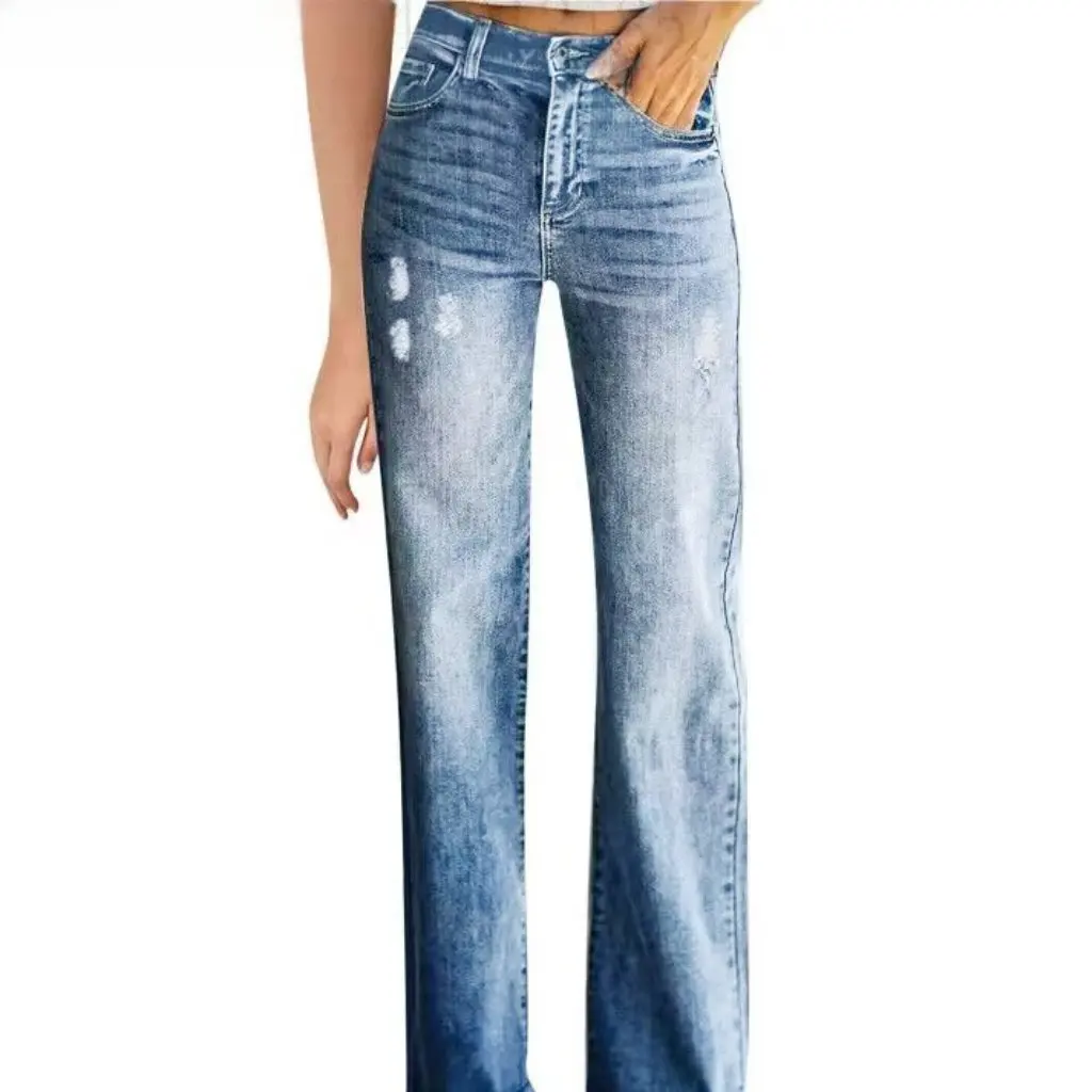 Pantalon en Denim ample rétro pour femmes, commerce de Style européen et américain, à la mode