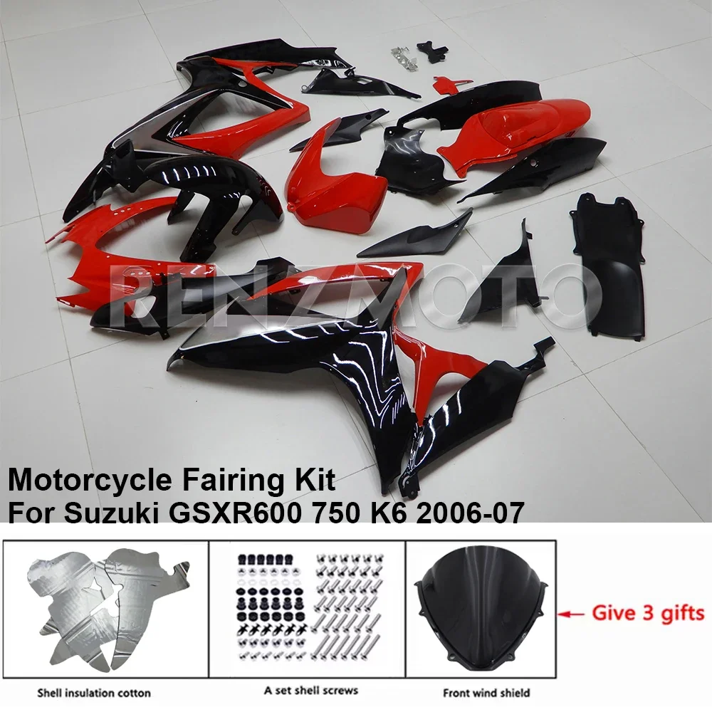 

Motorcycle Fairing Set Body Kit Plastic For Suzuki GSX-R600 R750 2006-2007 K6 Accessories Injection Bodywork S0606-114a