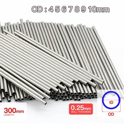 2pcs-15pcs Aluminium Pipe 0.25mm Thickness 4-10mm OD Straight 300 mm Long Round 6063 Alloy Tube Thin-walled aluminum tube